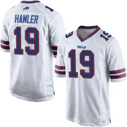 Men's KJ Hamler Buffalo Bills No.19 Game Jersey - White