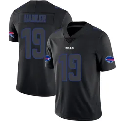 Men's KJ Hamler Buffalo Bills No.19 Limited Jersey - Black Impact