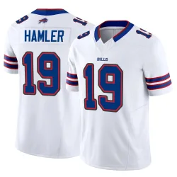 Men's KJ Hamler Buffalo Bills No.19 Limited Vapor F.U.S.E. Jersey - White