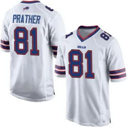 Men's Kaden Prather Buffalo Bills No.81 Game Jersey - White