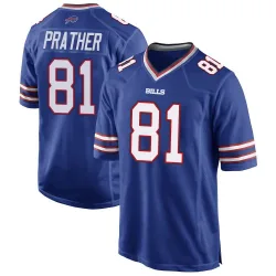 Men's Kaden Prather Buffalo Bills No.81 Game Team Color Jersey - Royal Blue