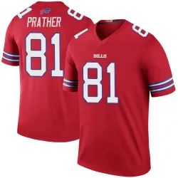 Men's Kaden Prather Buffalo Bills No.81 Legend Color Rush Jersey - Red