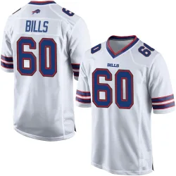 Men's Keaton Bills Buffalo Bills No.60 Game Keaton Jersey - White