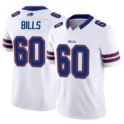 Men's Keaton Bills Buffalo Bills No.60 Limited Keaton Vapor F.U.S.E. Jersey - White