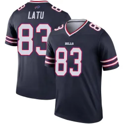 Men's Keleki Latu Buffalo Bills No.83 Legend Inverted Jersey - Navy