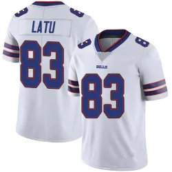Men's Keleki Latu Buffalo Bills No.83 Limited Color Rush Vapor Untouchable Jersey - White
