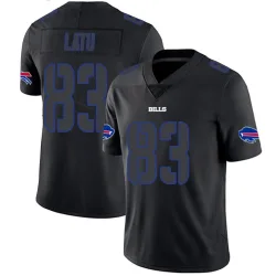 Men's Keleki Latu Buffalo Bills No.83 Limited Jersey - Black Impact