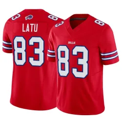 Men's Keleki Latu Buffalo Bills No.83 Limited Vapor F.U.S.E. Jersey - Red