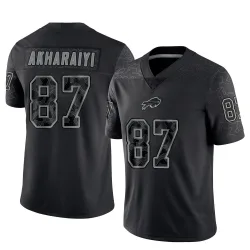 Men's Kelly Akharaiyi Buffalo Bills No.87 Limited Reflective Jersey - Black