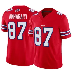 Men's Kelly Akharaiyi Buffalo Bills No.87 Limited Vapor F.U.S.E. Jersey - Red
