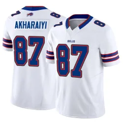 Men's Kelly Akharaiyi Buffalo Bills No.87 Limited Vapor F.U.S.E. Jersey - White