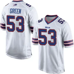 Men's Kendrick Green Buffalo Bills No.53 Game Jersey - White