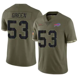 Men's Kendrick Green Buffalo Bills No.53 Limited 2022 Salute To Service Jersey - Olive