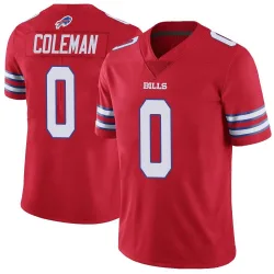 Men's Keon Coleman Buffalo Bills No.0 Limited Color Rush Vapor Untouchable Jersey - Red