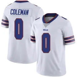Men's Keon Coleman Buffalo Bills No.0 Limited Color Rush Vapor Untouchable Jersey - White