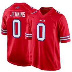 Men's Keonta Jenkins Buffalo Bills No.0 Game Alternate Jersey - Red