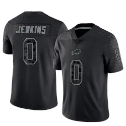 Men's Keonta Jenkins Buffalo Bills No.0 Limited Reflective Jersey - Black