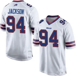 Men's Landon Jackson Buffalo Bills No.94 Game Jersey - White