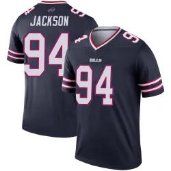 Men's Landon Jackson Buffalo Bills No.94 Legend Inverted Jersey - Navy