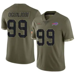 Men's Larry Ogunjobi Buffalo Bills No.99 Limited 2022 Salute To Service Jersey - Olive