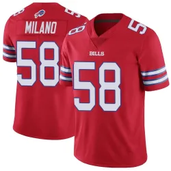 Men's Matt Milano Buffalo Bills No.58 Limited Color Rush Vapor Untouchable Jersey - Red