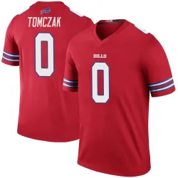 Men's Max Tomczak Buffalo Bills No.0 Legend Color Rush Jersey - Red