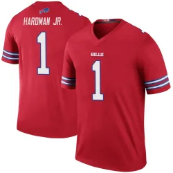 Men's Mecole Hardman Jr. Buffalo Bills No.1 Legend Color Rush Jersey - Red