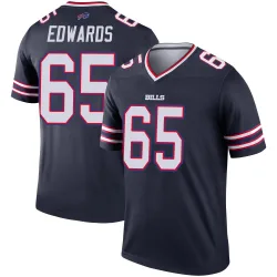 Men's Mike Edwards Buffalo Bills No.65 Legend Inverted Jersey - Navy