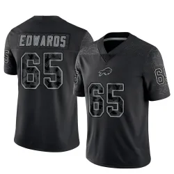 Men's Mike Edwards Buffalo Bills No.65 Limited Reflective Jersey - Black