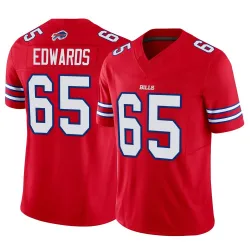 Men's Mike Edwards Buffalo Bills No.65 Limited Vapor F.U.S.E. Jersey - Red