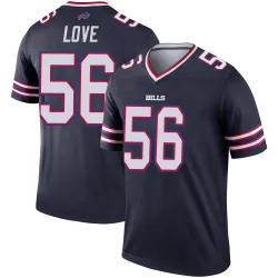 Men's Mike Love Buffalo Bills No.56 Legend Inverted Jersey - Navy