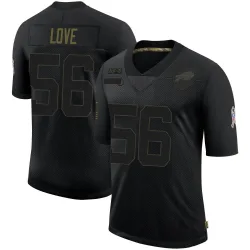 Men's Mike Love Buffalo Bills No.56 Limited 2020 Salute To Service Jersey - Black