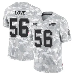Men's Mike Love Buffalo Bills No.56 Limited 2024 Salute to Service Jersey - Arctic Camo