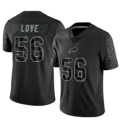 Men's Mike Love Buffalo Bills No.56 Limited Reflective Jersey - Black