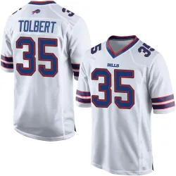 Men's Mike Tolbert Buffalo Bills No.35 Game Jersey - White