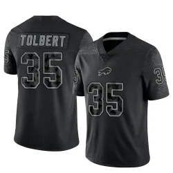 Men's Mike Tolbert Buffalo Bills No.35 Limited Reflective Jersey - Black