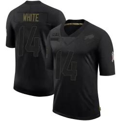 Men's Mike White Buffalo Bills No.14 Limited 2020 Salute To Service Jersey - Black