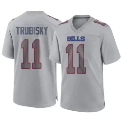 Men's Mitchell Trubisky Buffalo Bills No.11 Game Atmosphere Fashion Jersey - Gray