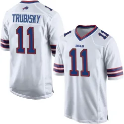 Men's Mitchell Trubisky Buffalo Bills No.11 Game Jersey - White