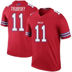 Men's Mitchell Trubisky Buffalo Bills No.11 Legend Color Rush Jersey - Red