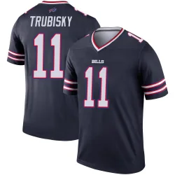 Men's Mitchell Trubisky Buffalo Bills No.11 Legend Inverted Jersey - Navy