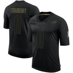 Men's Mitchell Trubisky Buffalo Bills No.11 Limited 2020 Salute To Service Jersey - Black