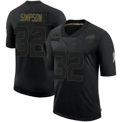 Men's O. J. Simpson Buffalo Bills No.32 Limited 2020 Salute To Service Jersey - Black