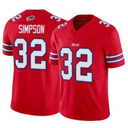 Men's O. J. Simpson Buffalo Bills No.32 Limited Vapor F.U.S.E. Jersey - Red