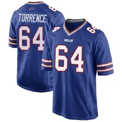 Men's O'Cyrus Torrence Buffalo Bills No.64 Game Team Color Jersey - Royal Blue