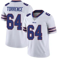 Men's O'Cyrus Torrence Buffalo Bills No.64 Limited Color Rush Vapor Untouchable Jersey - White