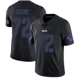Men's Phidarian Mathis Buffalo Bills No.72 Limited Jersey - Black Impact