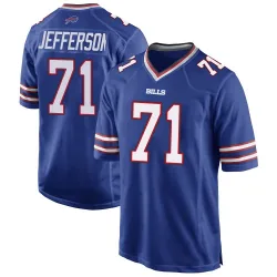 Men's Quinton Jefferson Buffalo Bills No.71 Game Team Color Jersey - Royal Blue