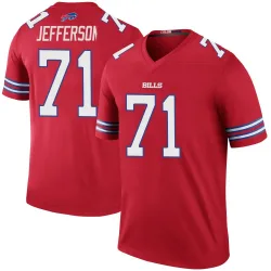 Men's Quinton Jefferson Buffalo Bills No.71 Legend Color Rush Jersey - Red