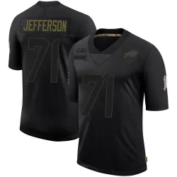 Men's Quinton Jefferson Buffalo Bills No.71 Limited 2020 Salute To Service Jersey - Black
